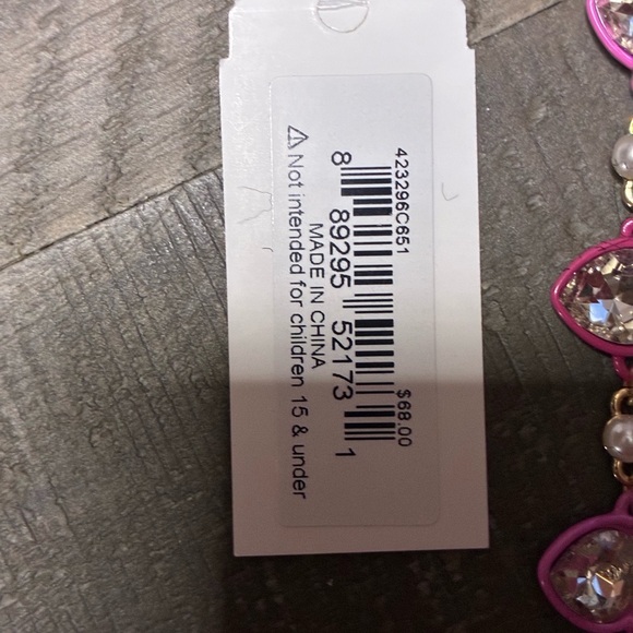 Betsey Johnson Pink Heart Necklace - Picture 2 of 2